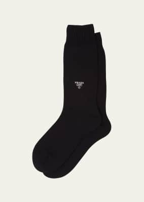 Men's Embroidered Logo Knit Crew Socks