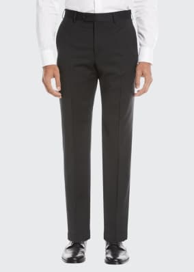 Basic Flat-Front Wool Trousers