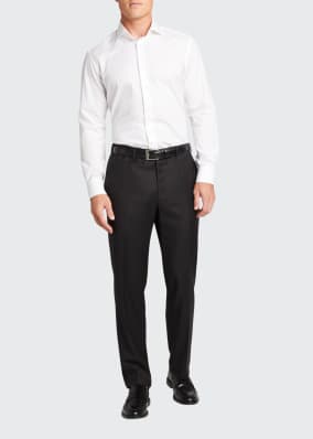 Men's Solid Wool Trousers