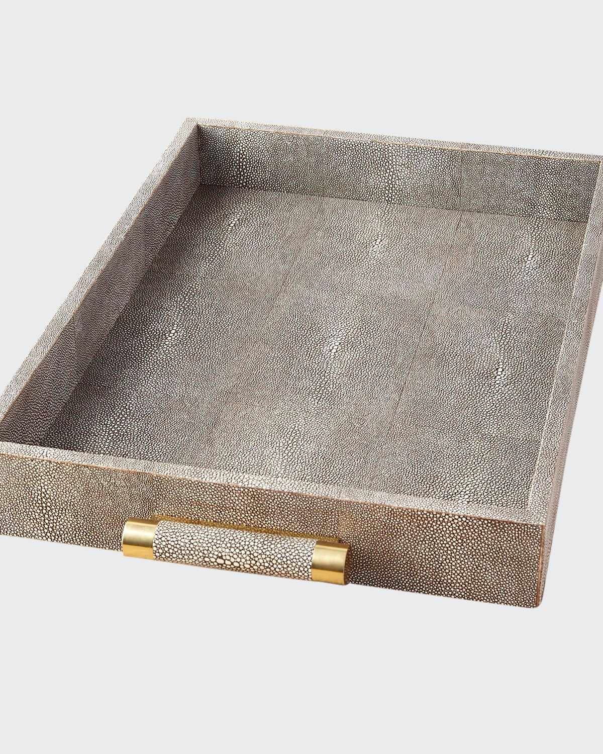 Aerin Chocolate Shagreen Rectangular Tray