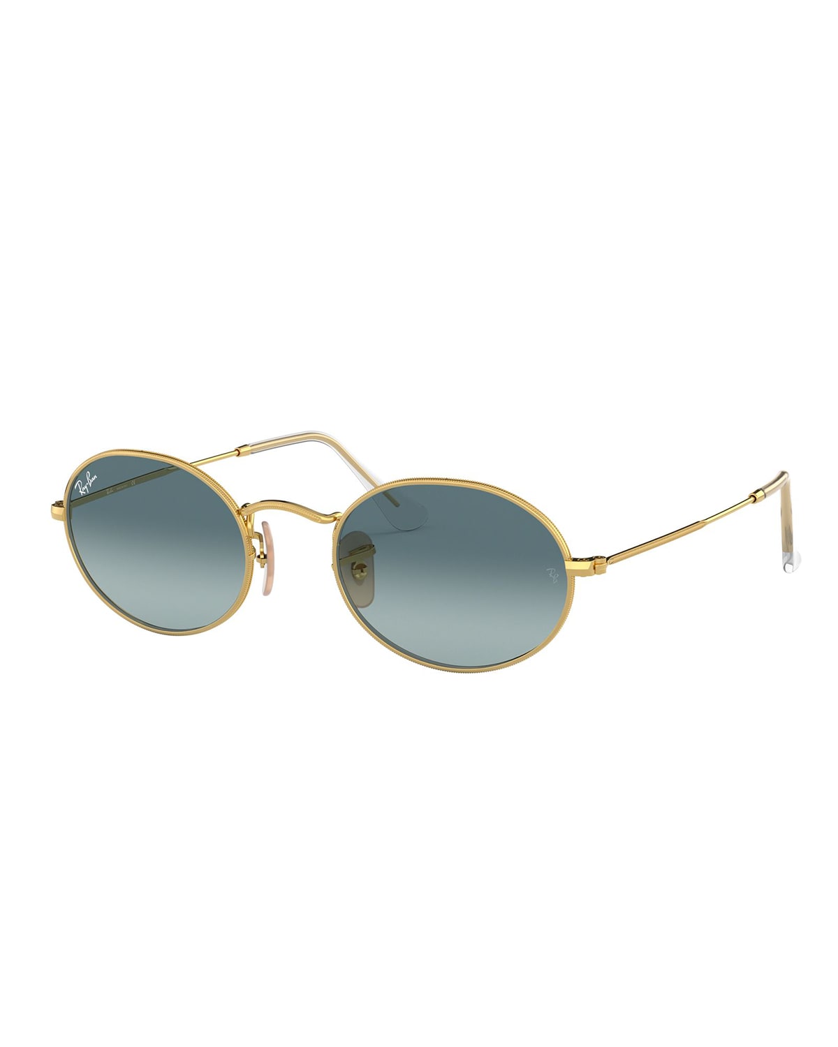 Monochromatic Oval Metal Sunglasses