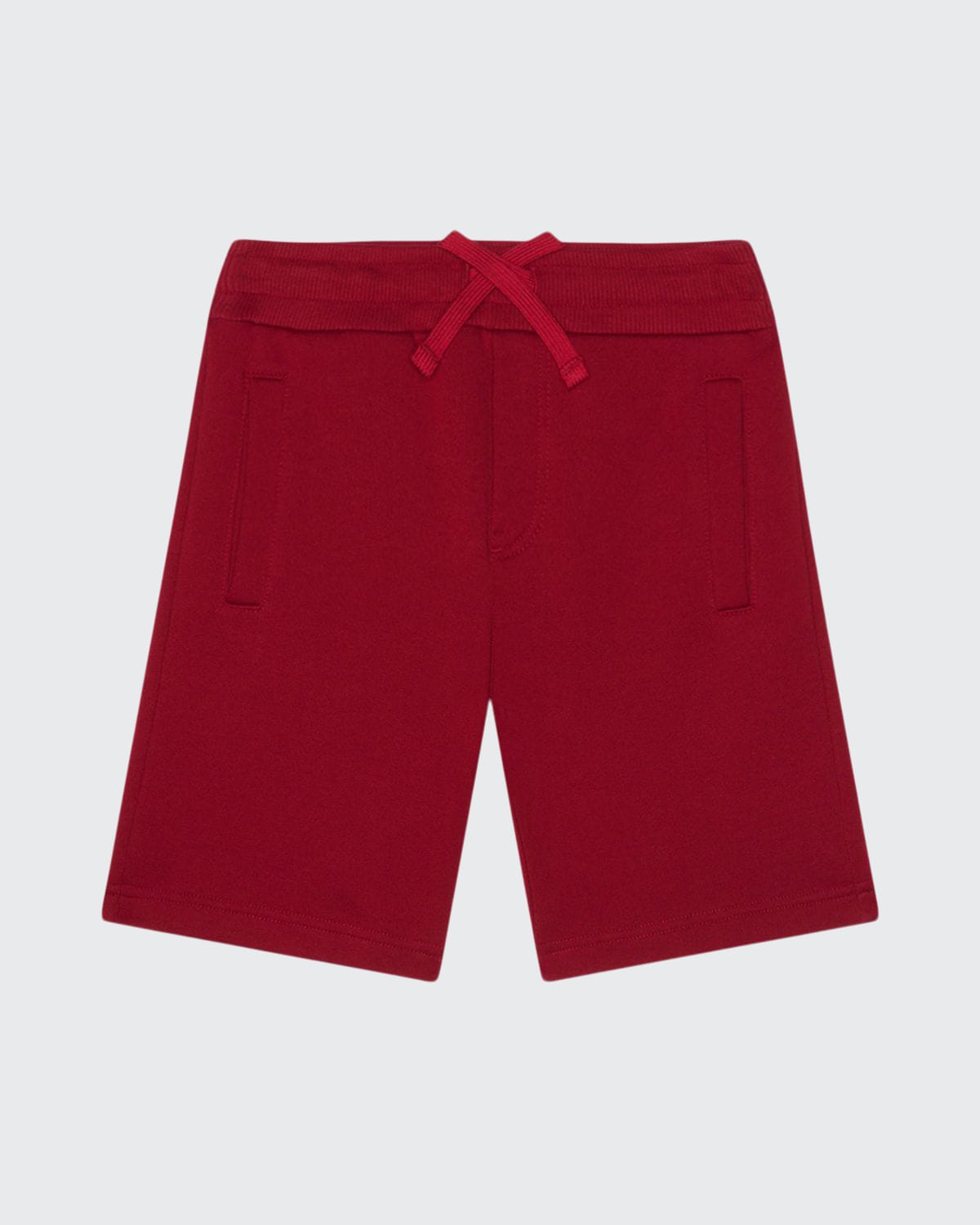 Dolce & Gabbana Jersey Bermuda Jogging Shorts With Logo Plaque In Black