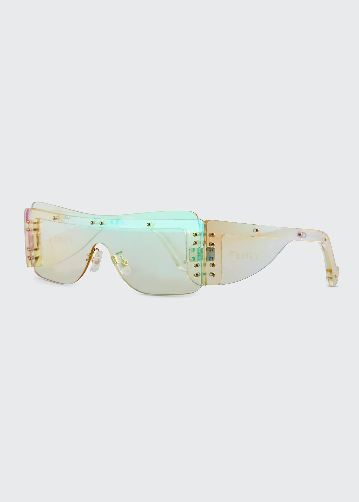 Fenty Iridescent Rimless Shield Sunglasses