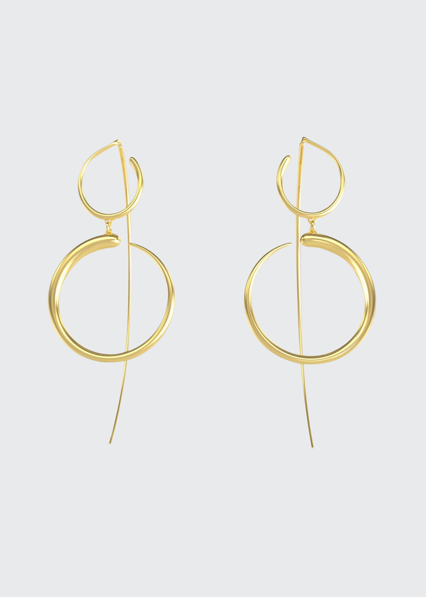 Khiry Nandi Drop 2-teired Earrings In Gold