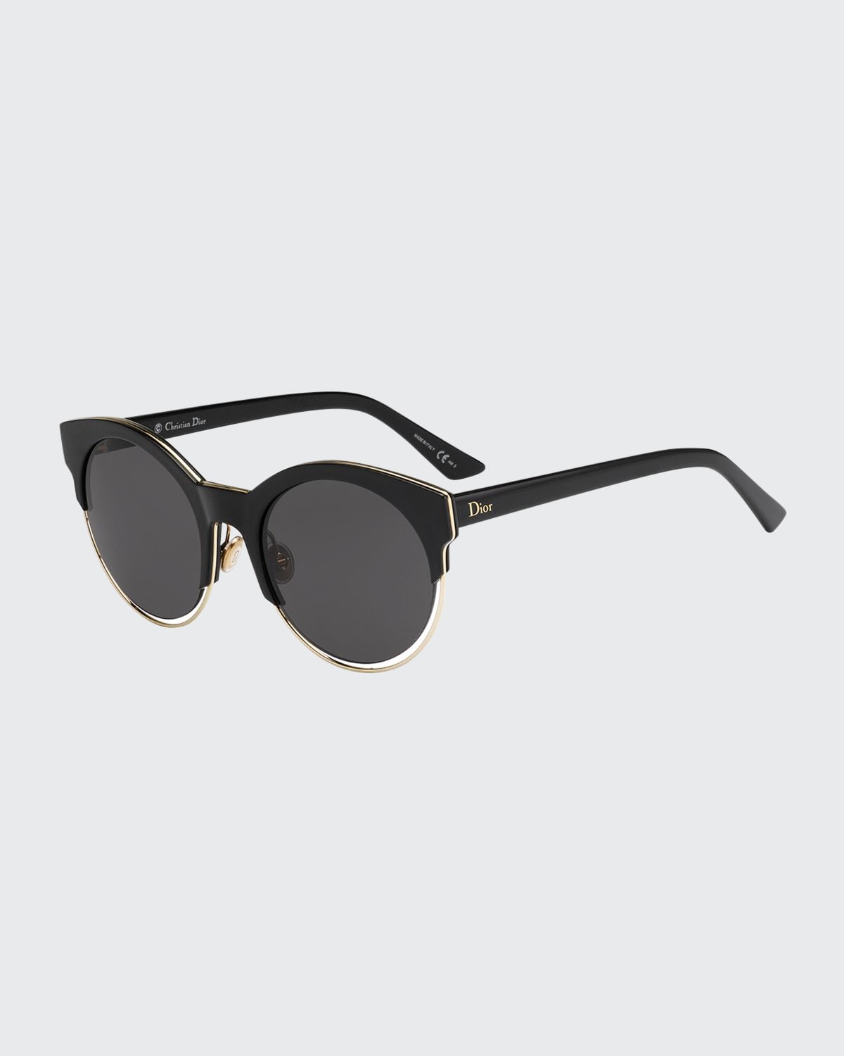 Dior Sideral 1 Metallic Trim Cat Eye Sunglasses