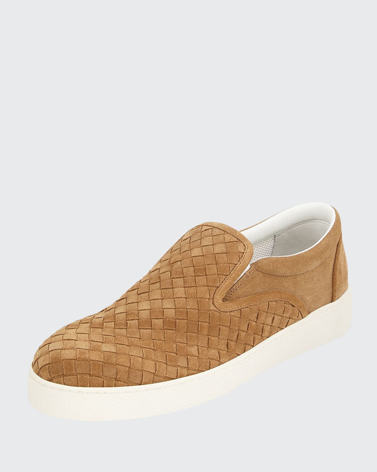 Bottega Veneta Suede Slip-On Sneaker, Gray