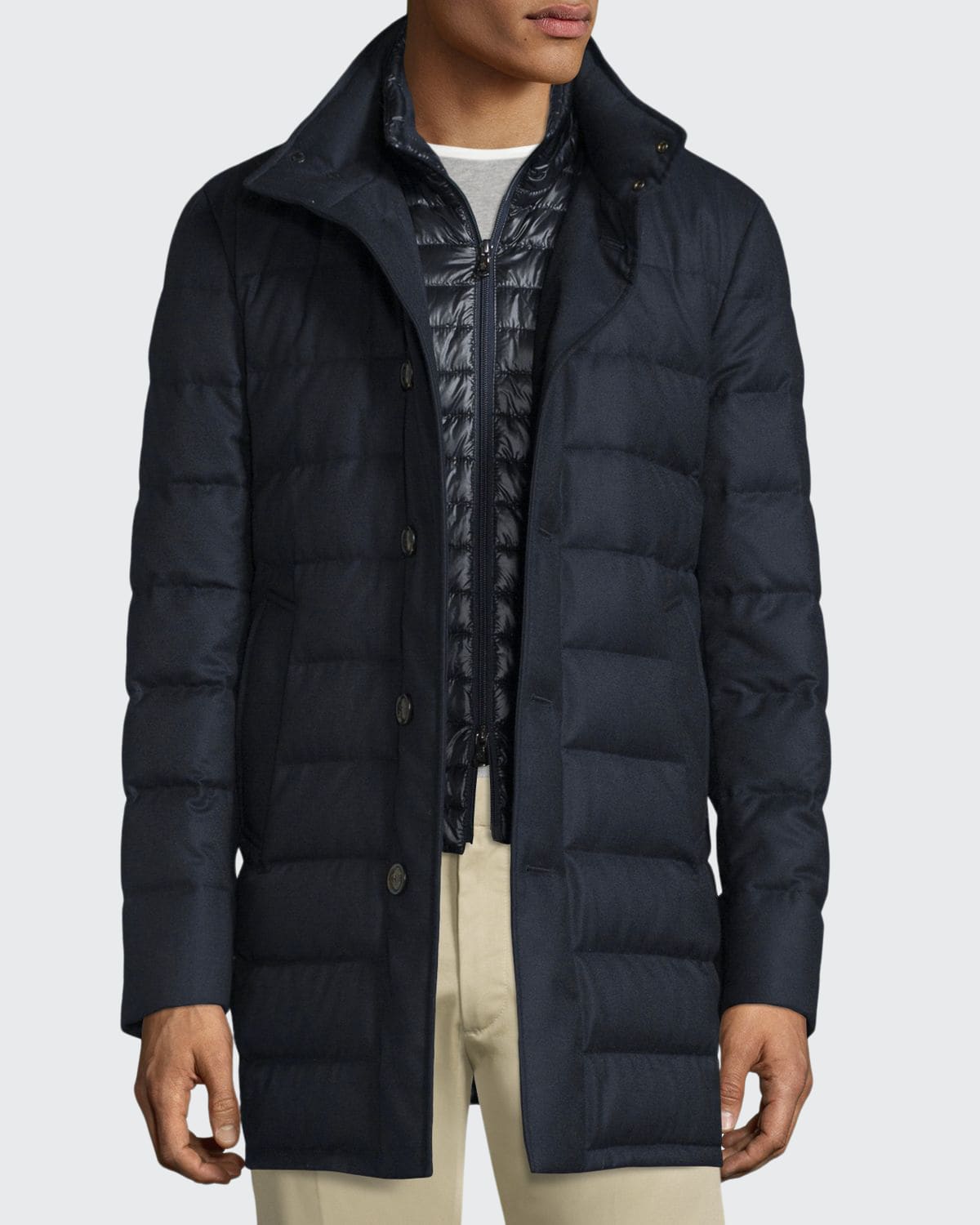 Moncler Vallier Quilted Jacket Navy