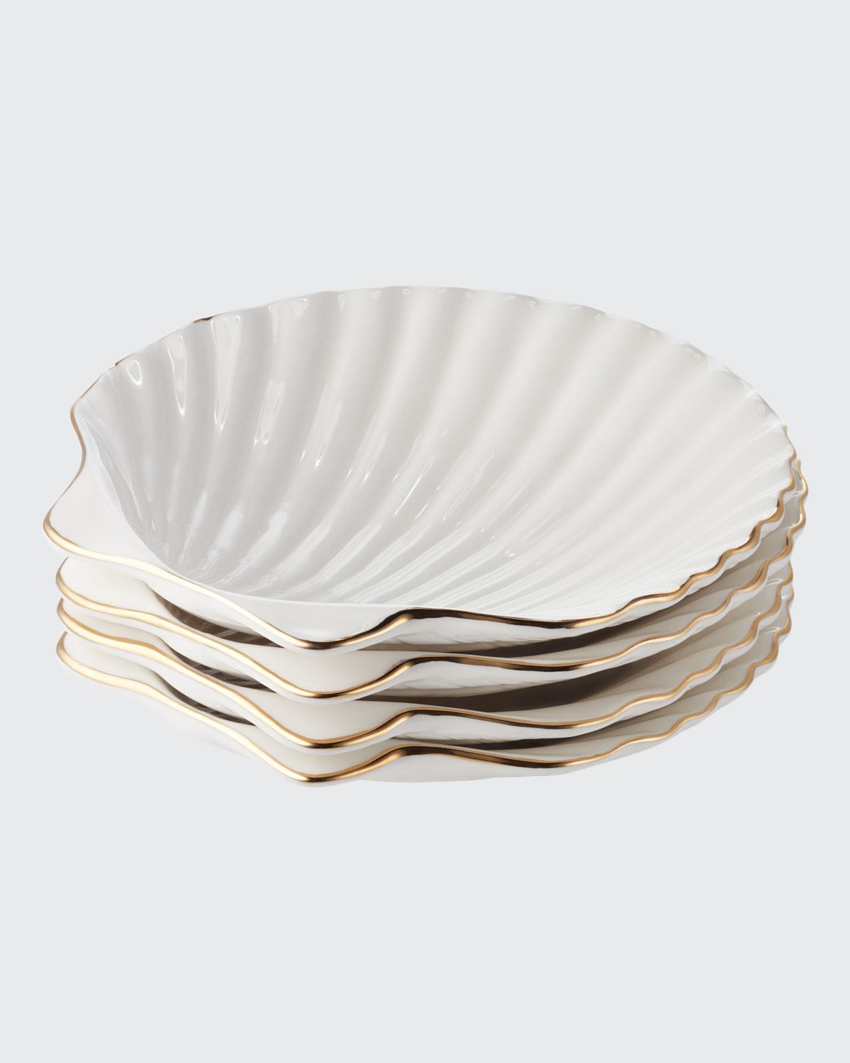 AERIN Shell Appetizer Plates, Set of 4 