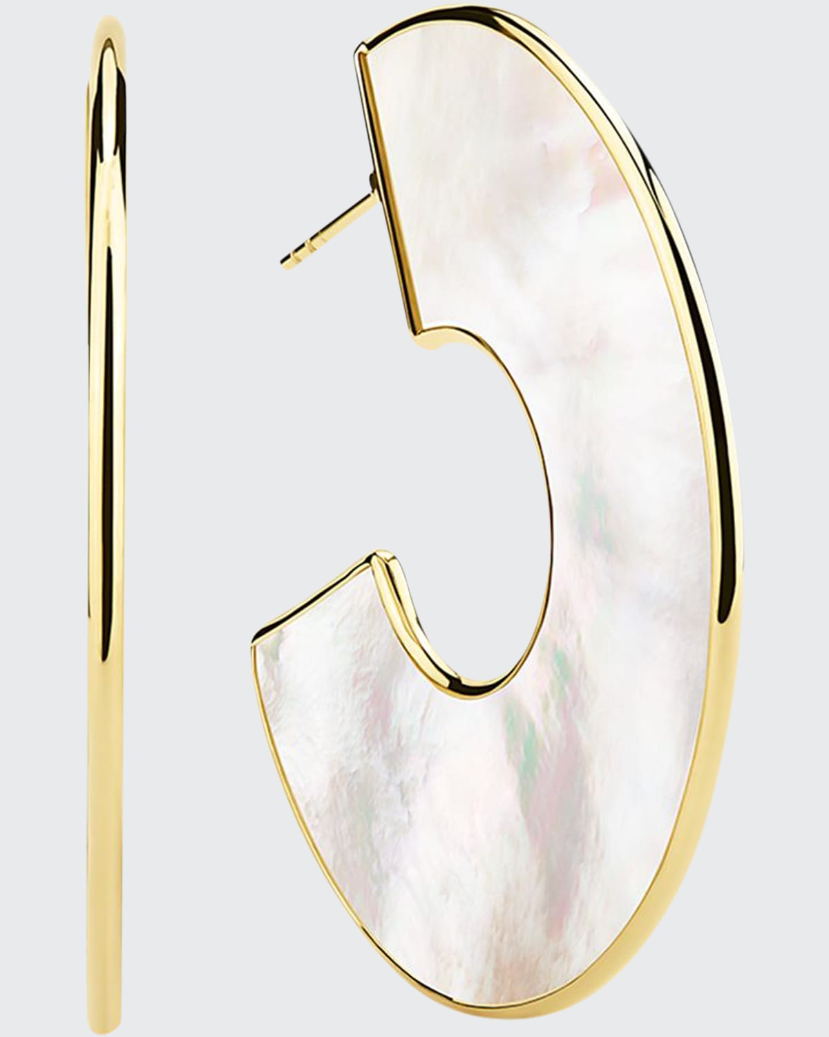 Ippolita 18K Polished Rock Candy Cutout Donut Slice Earrings in Onyx