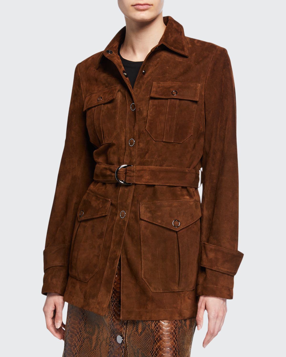 Elie tahari suede jacket clearance