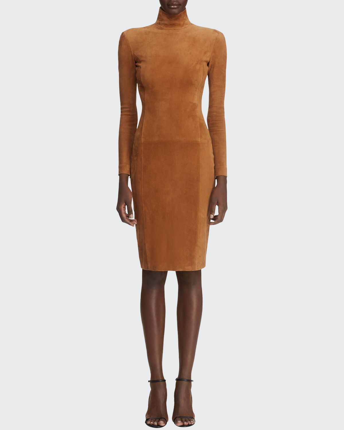 Rosalia Long Sleeve Suede Bodycon Dress