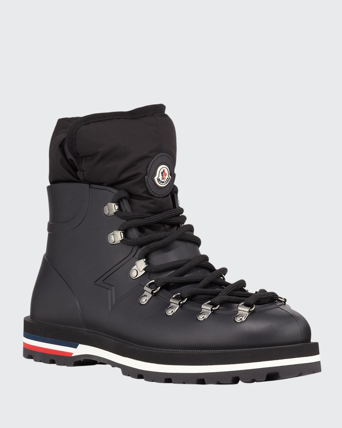 Moncler Inaya Puffer Lined Hiking Boot In Black | ModeSens