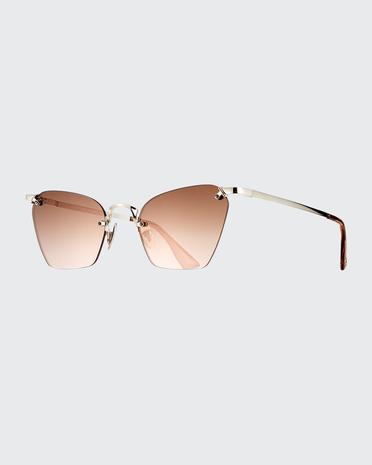 Le Specs Women's Pit Stop Rimless Square Sunglasses, 53mm In Rose Gold ...