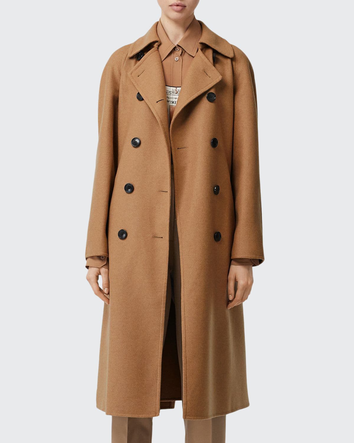 Burberry CASHMERE TWILL DOUBLE-BREASTED TRENCH COAT