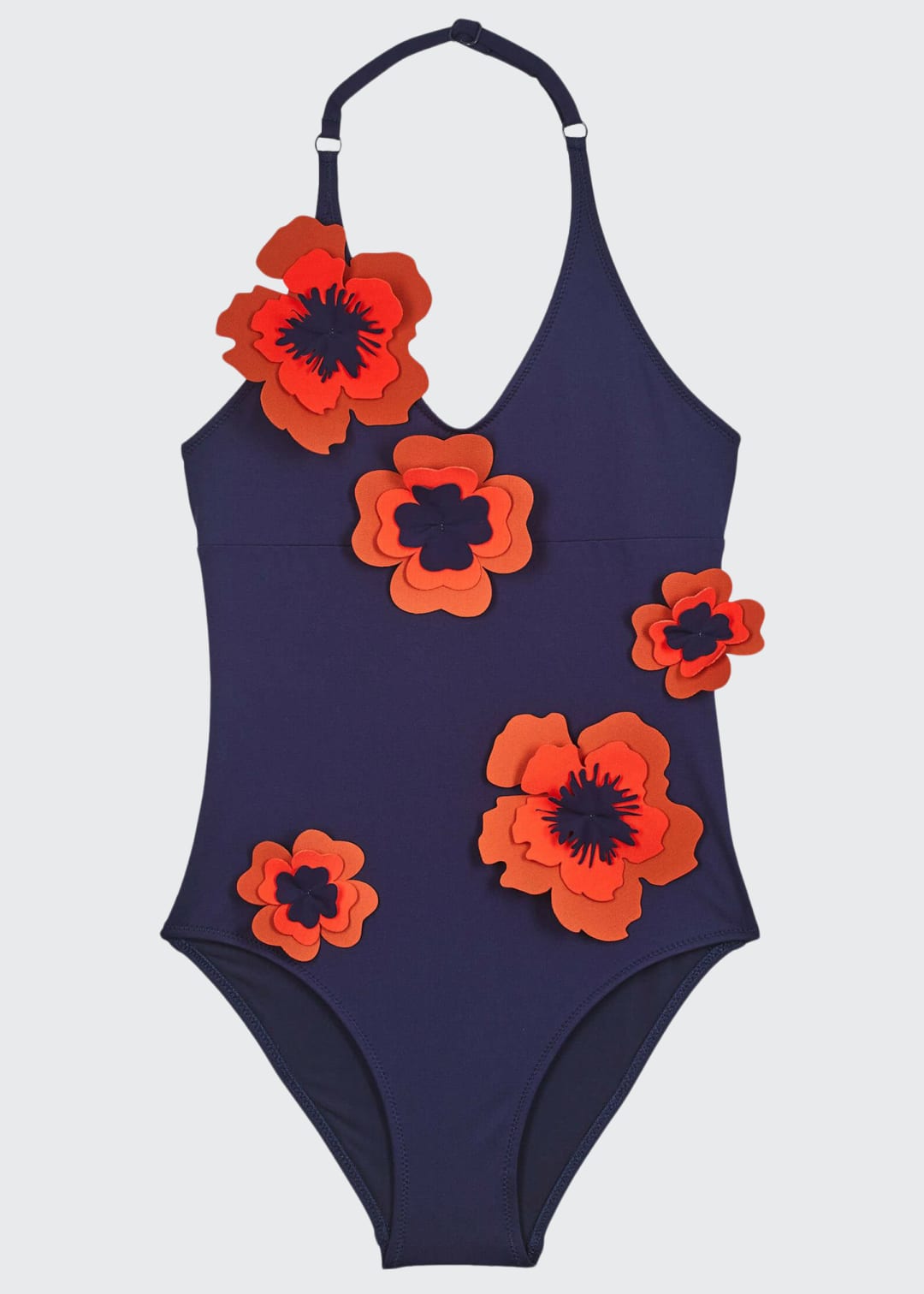 3D Flowers One Piece Swimsuit