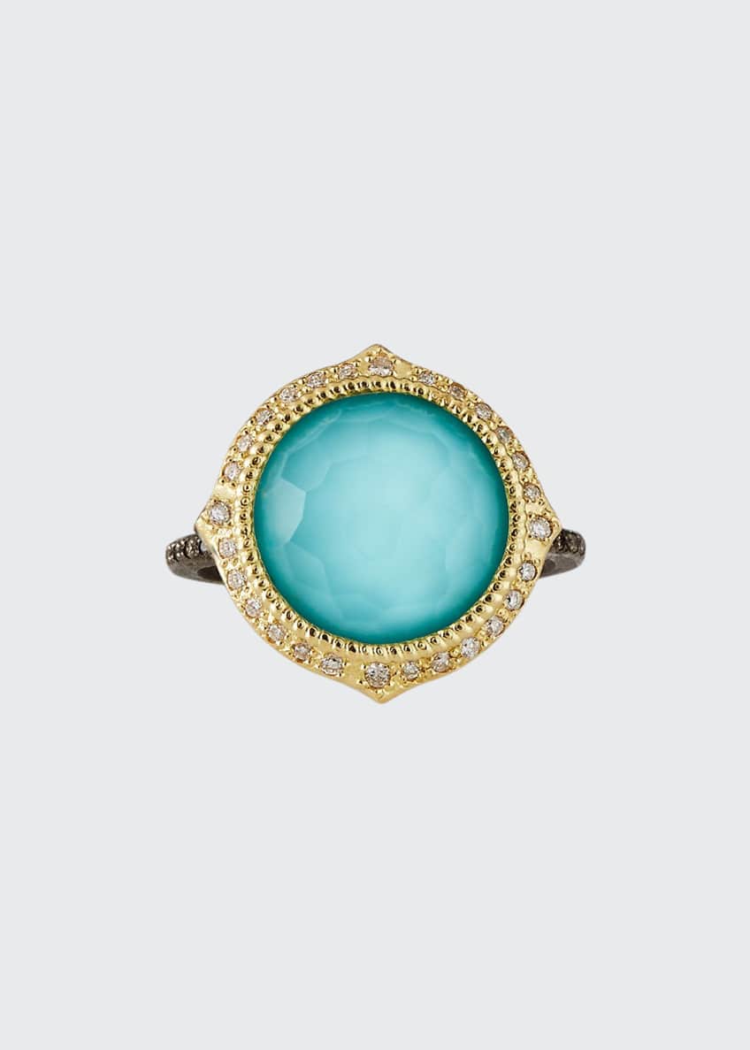 Armenta Marquise Green Turquoise & Diamond Ring