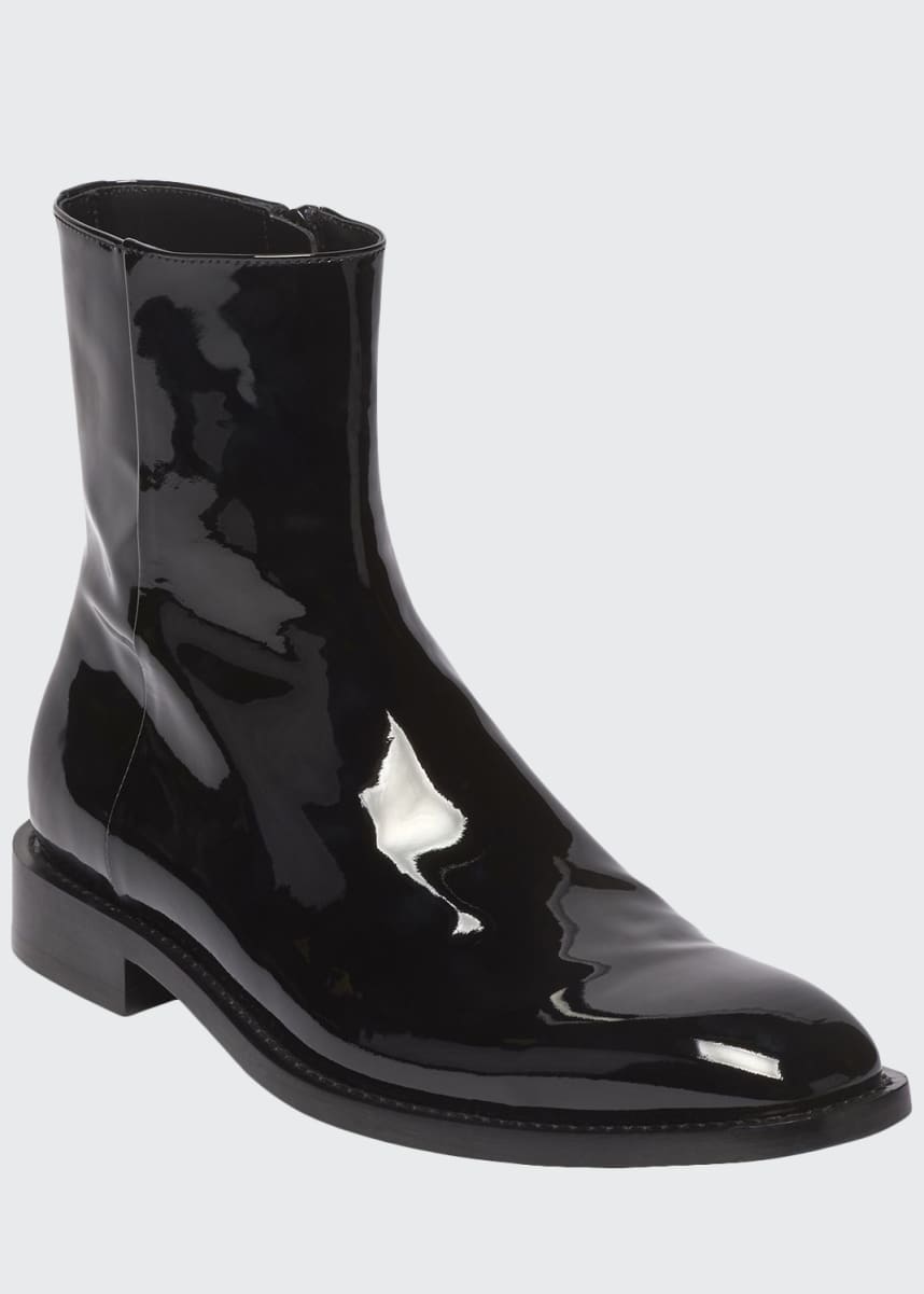 patent leather boots mens