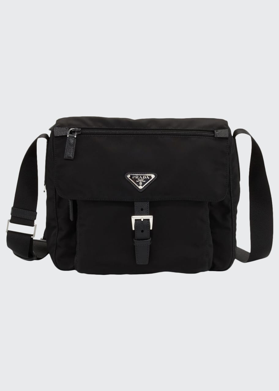 Prada Small Nylon Crossbody Bag, Black (Nero) Bergdorf Goodman