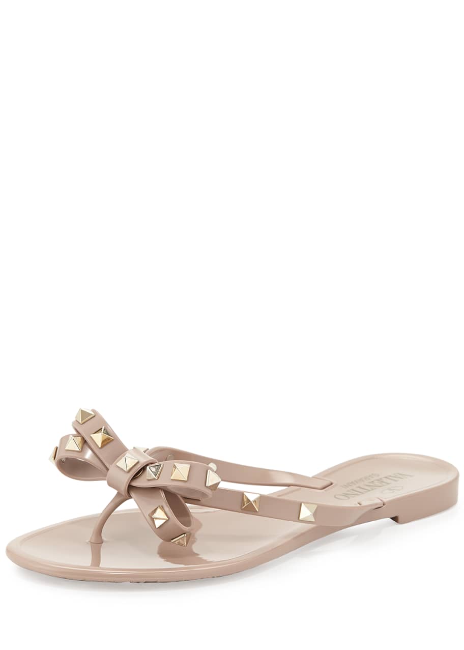 rockstud pvc thong sandal