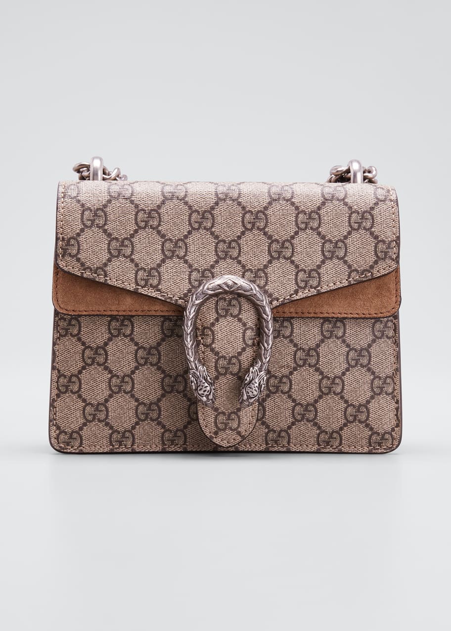 Gucci Dionysus GG Supreme Mini Shoulder Bag Beige Black