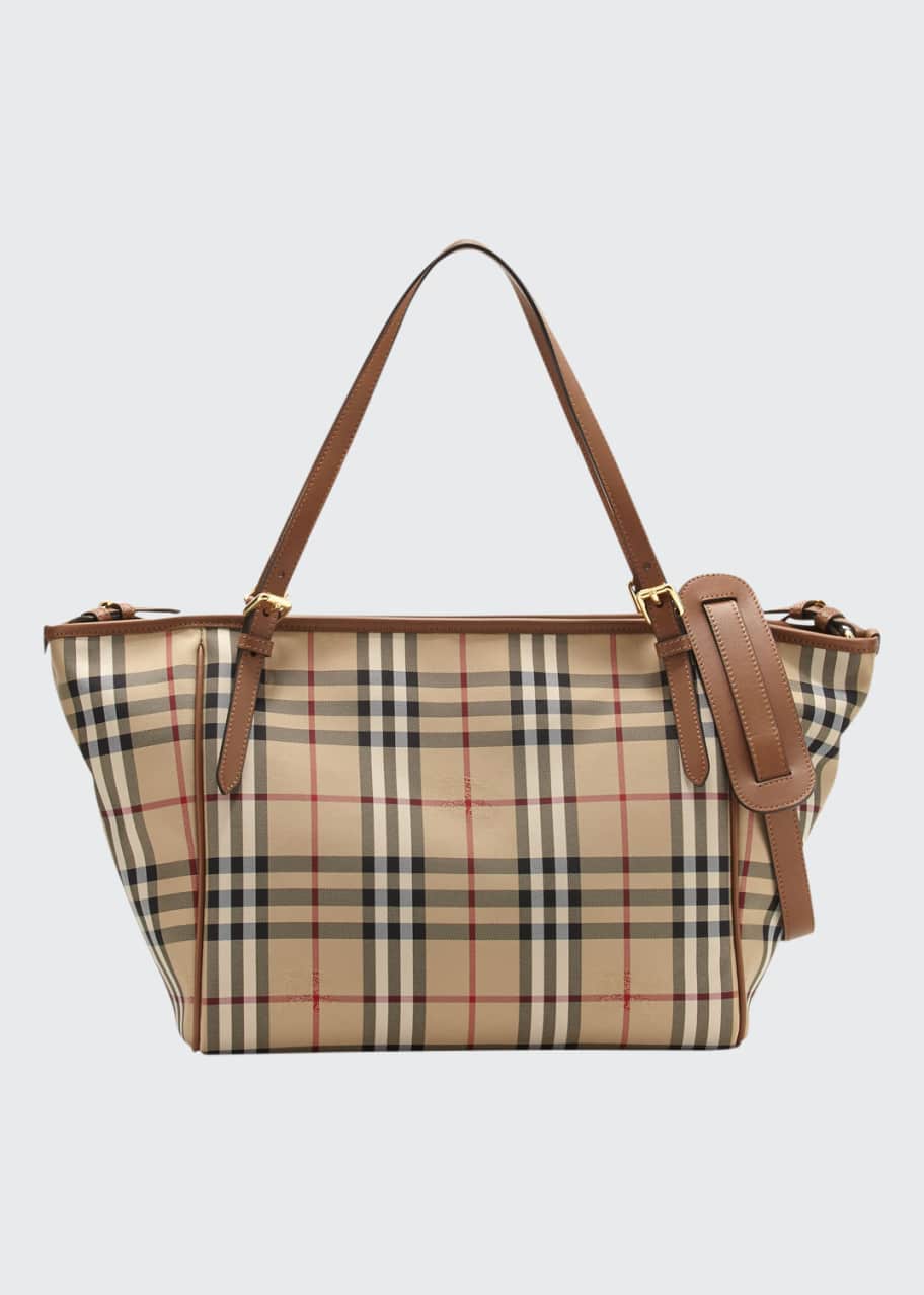 Burberry Horseferry Check Tote Diaper Bag Tan Bergdorf Goodman