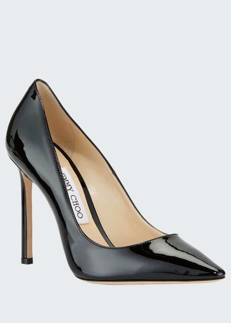 jimmy choo romy 100 patent leather pumps