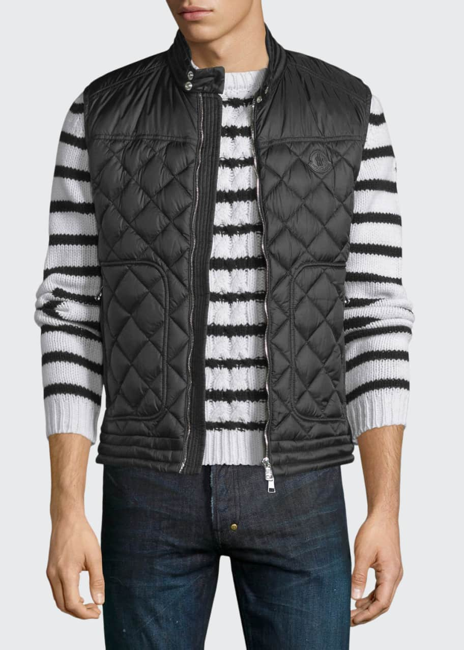 Image 1 of 1: Rod Quilted Nylon Moto Vest, Black