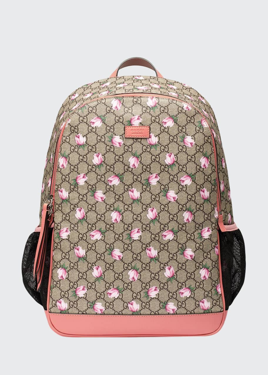 Gucci Classic GG Supreme Rose Backpack Diaper Bag, Beige - Bergdorf Goodman