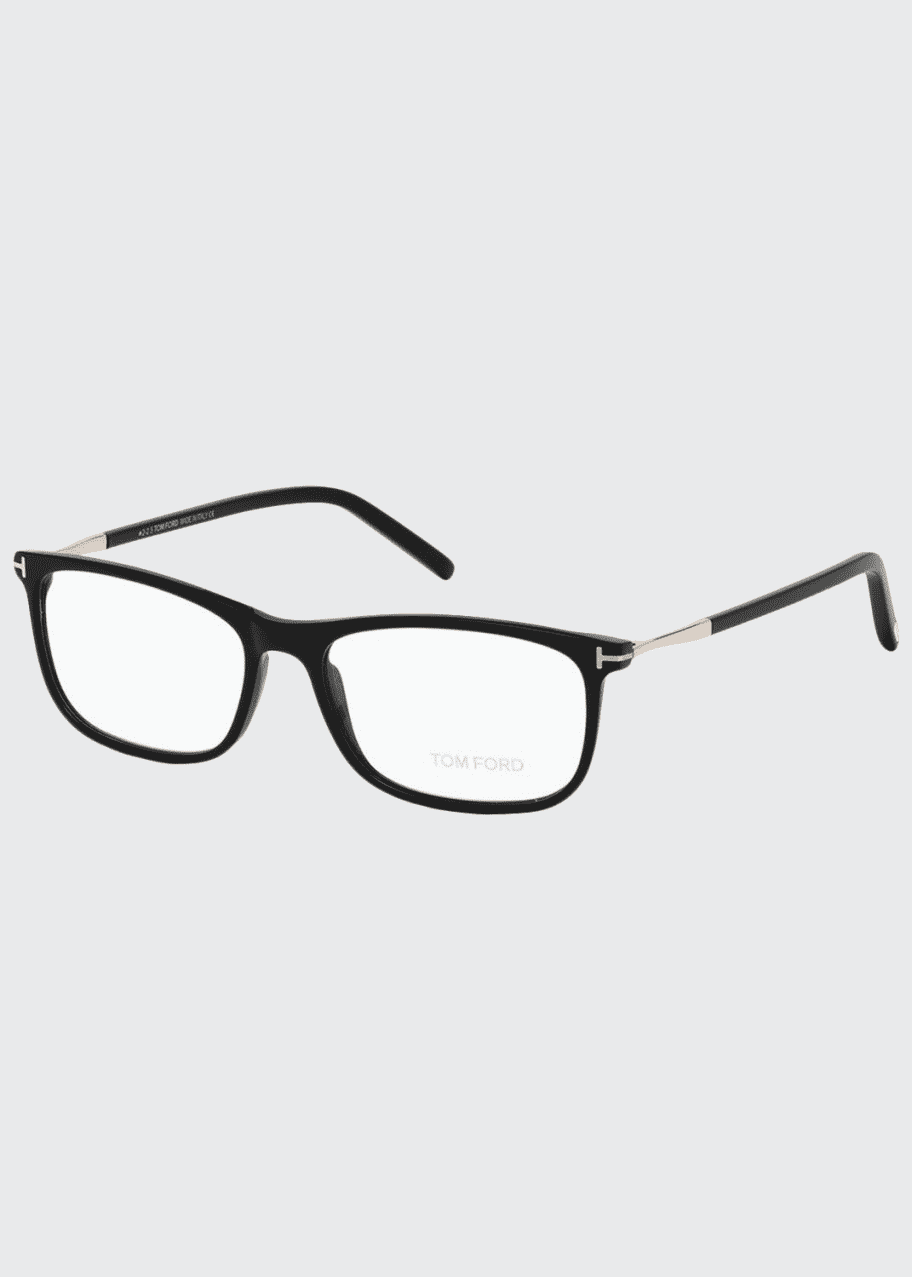 TOM FORD Square Metal Temple Optical Frames Black Bergdorf Goodman