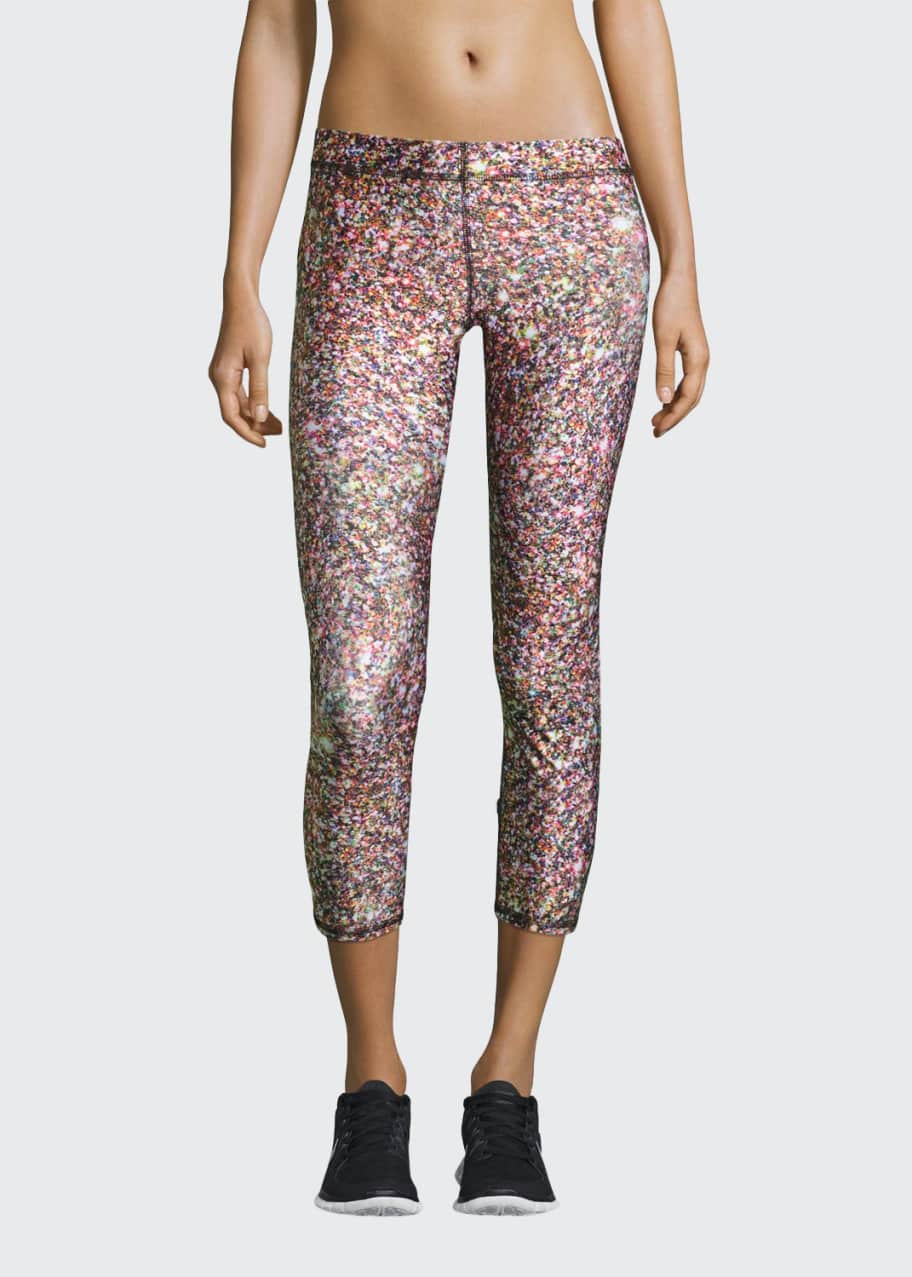 Terez Confetti Glitter Capri Performance Leggings Bergdorf Goodman
