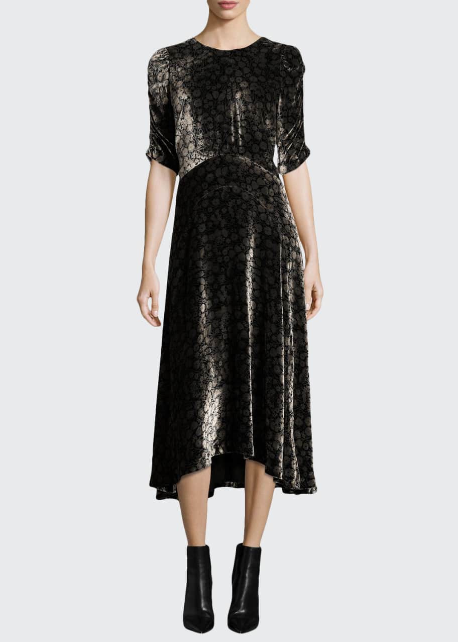 Rebecca taylor discount floral velvet dress