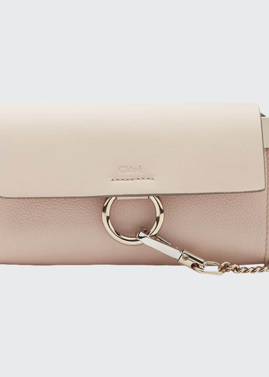 Chloe Faye Leather Wallet-on-a-Strap, Light Pink - Bergdorf Goodman