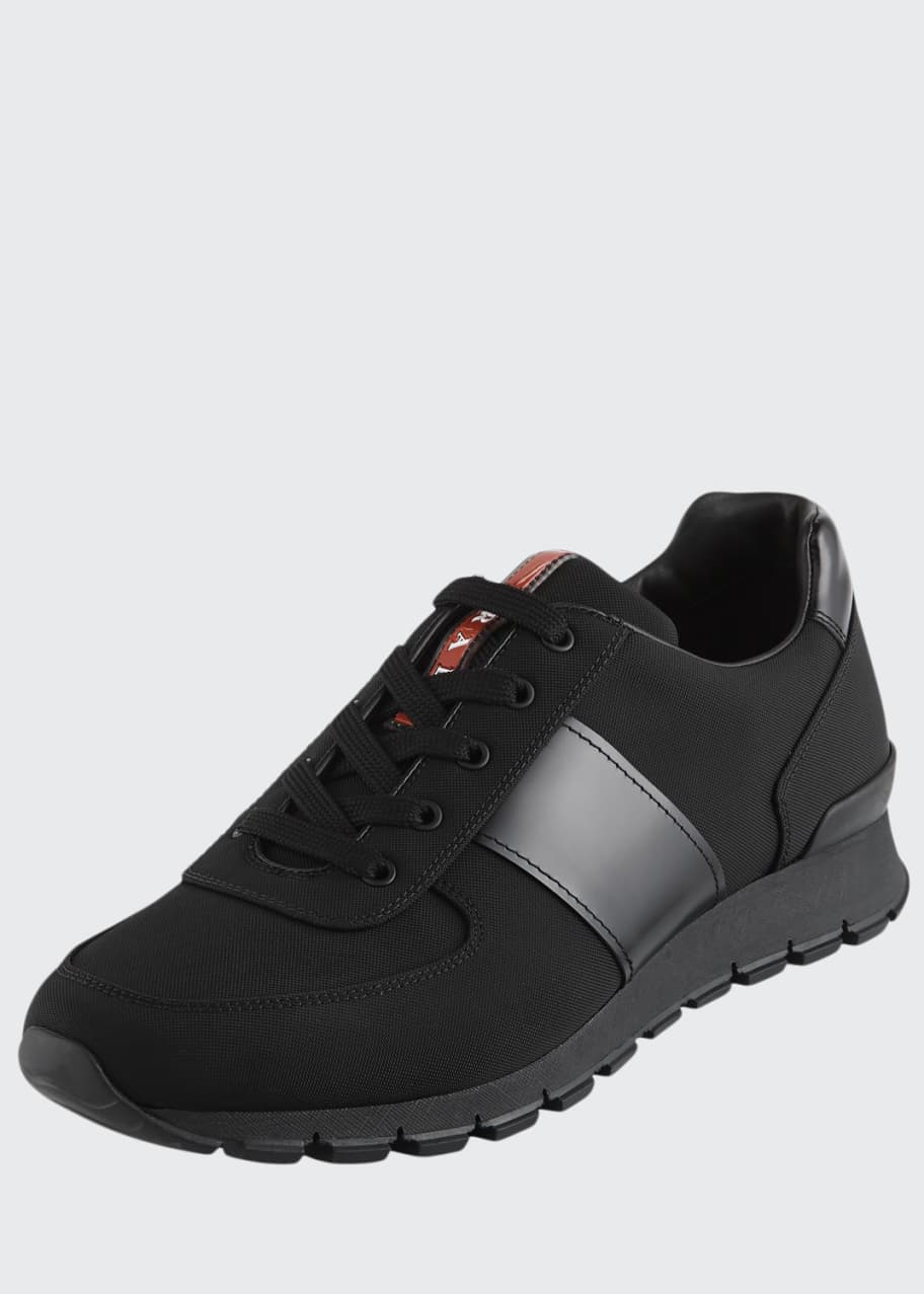 Prada Men's Nylon & Leather Running Sneakers - Bergdorf Goodman