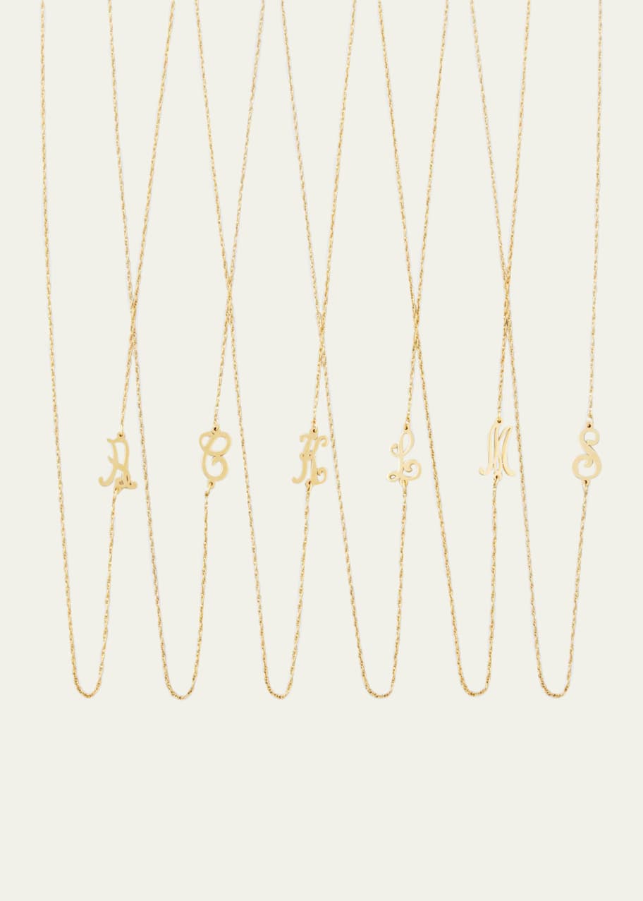 Jennifer Zeuner 18k Gold Vermeil Mini Initial Necklace Bergdorf