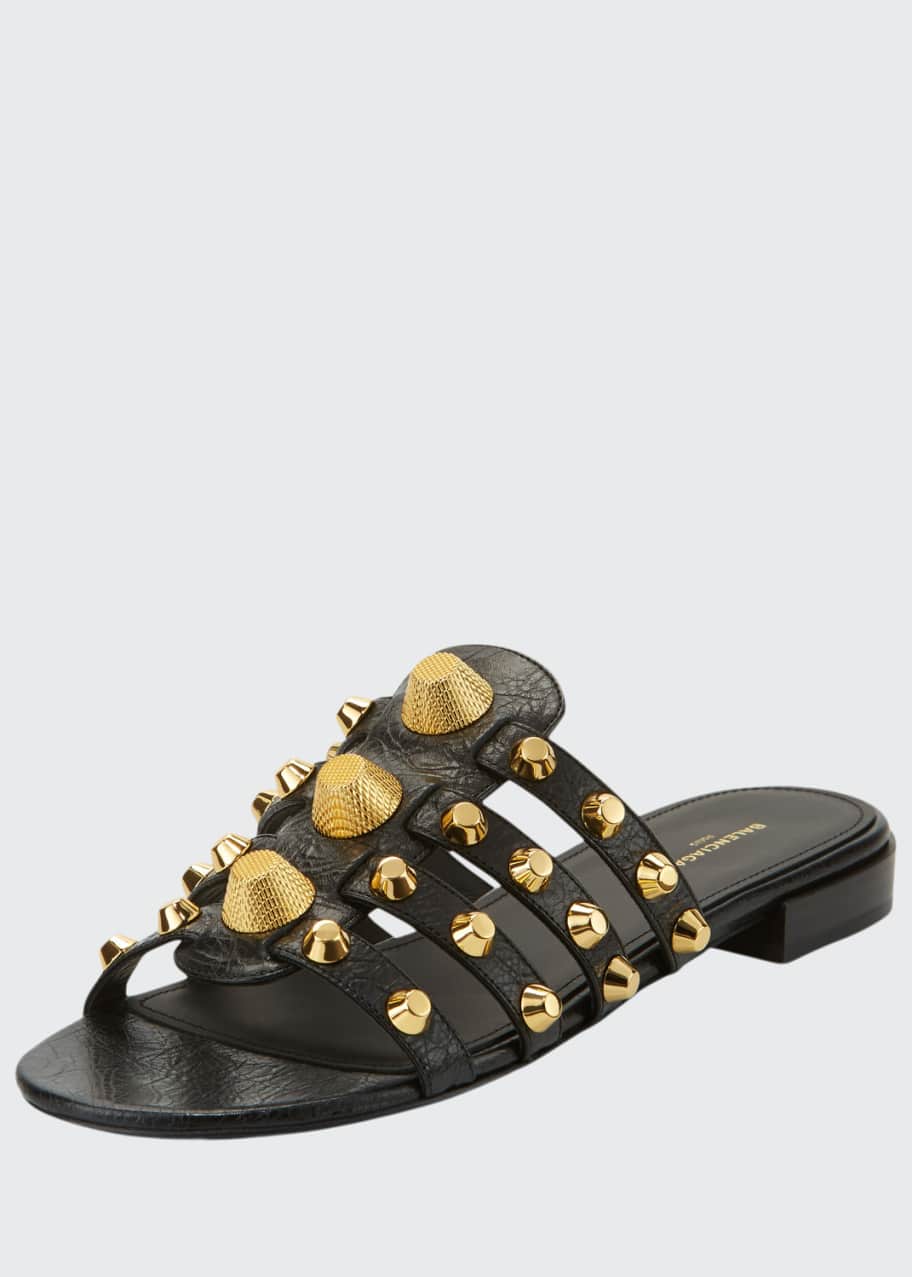 Balenciaga studded slides discount