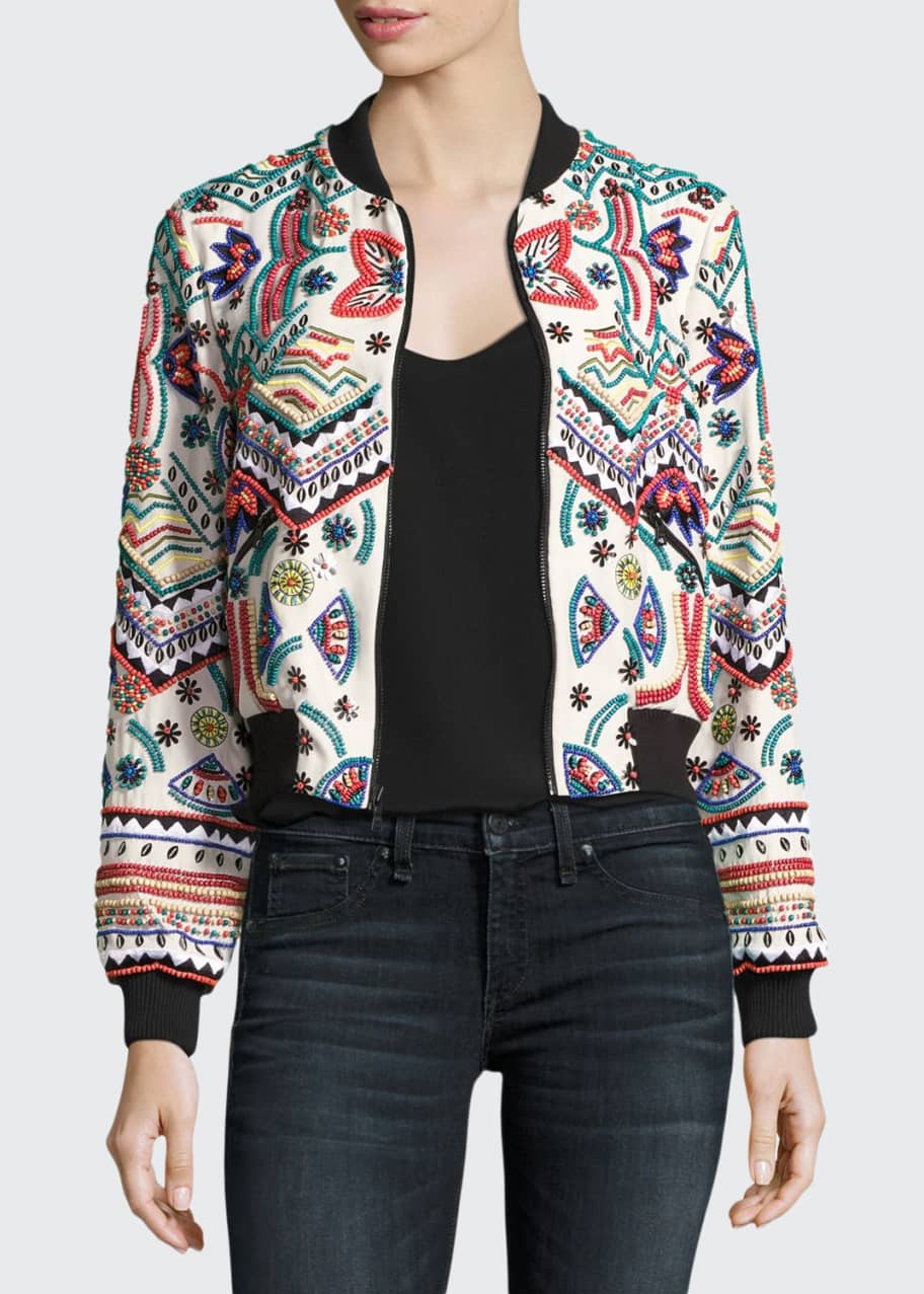 Alice and olivia embroidered jacket hotsell