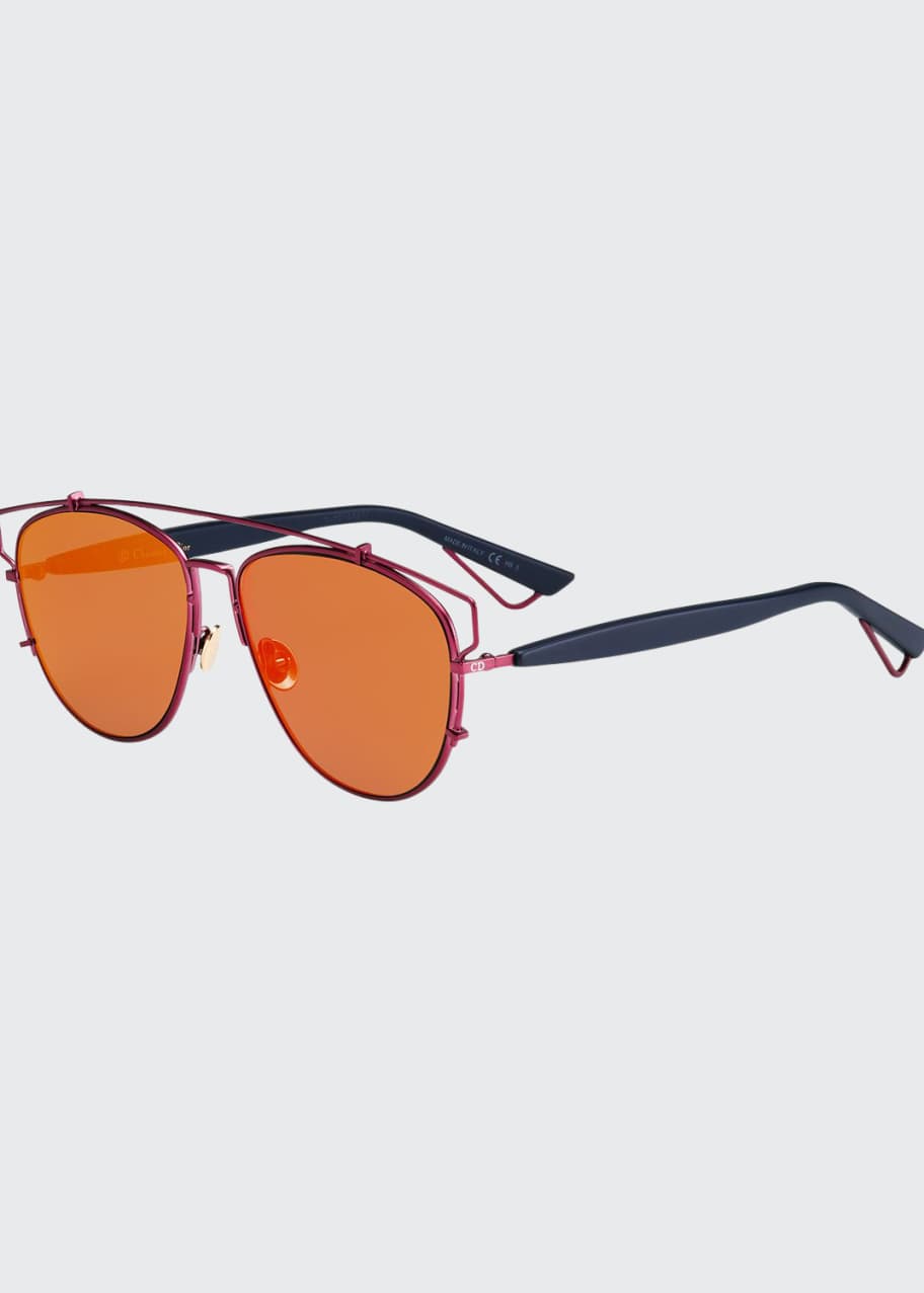 dior technologic cutout aviator sunglasses