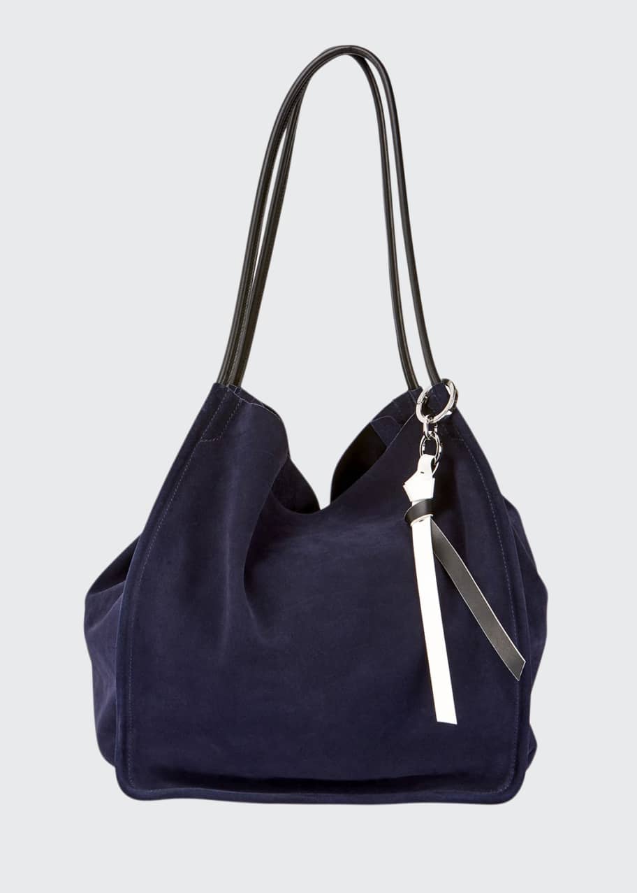 Proenza Schouler Extra Large Suede Tote Bag Blue Bergdorf Goodman