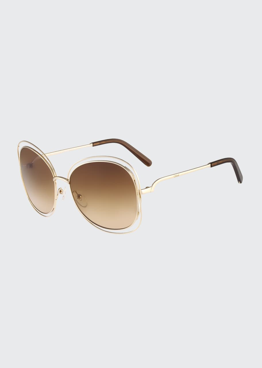 Image 1 of 1: Carlina Butterfly-Frame Sunglasses, Rose Golden