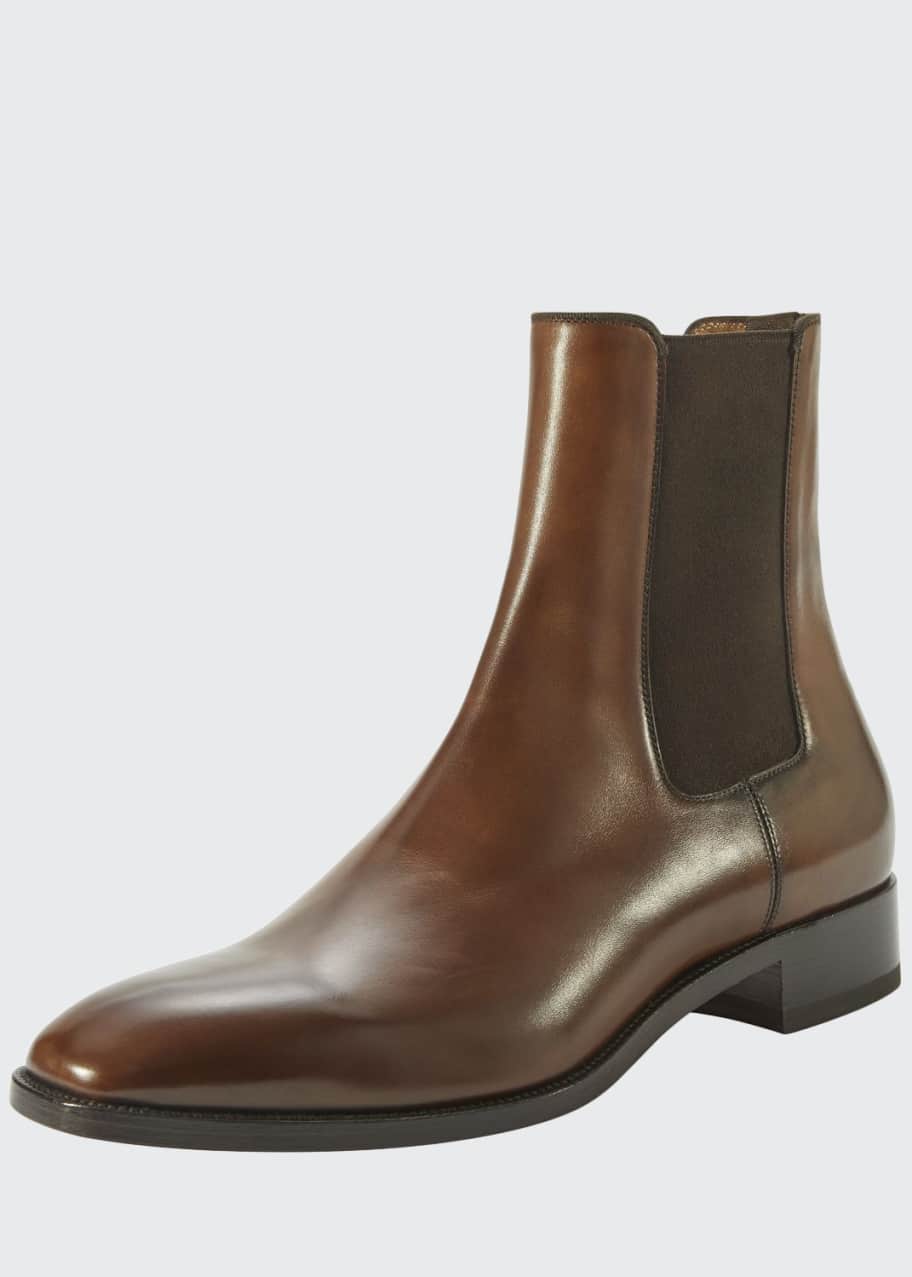 Christian Louboutin Samson Men's Burnished Leather Boot - Bergdorf Goodman