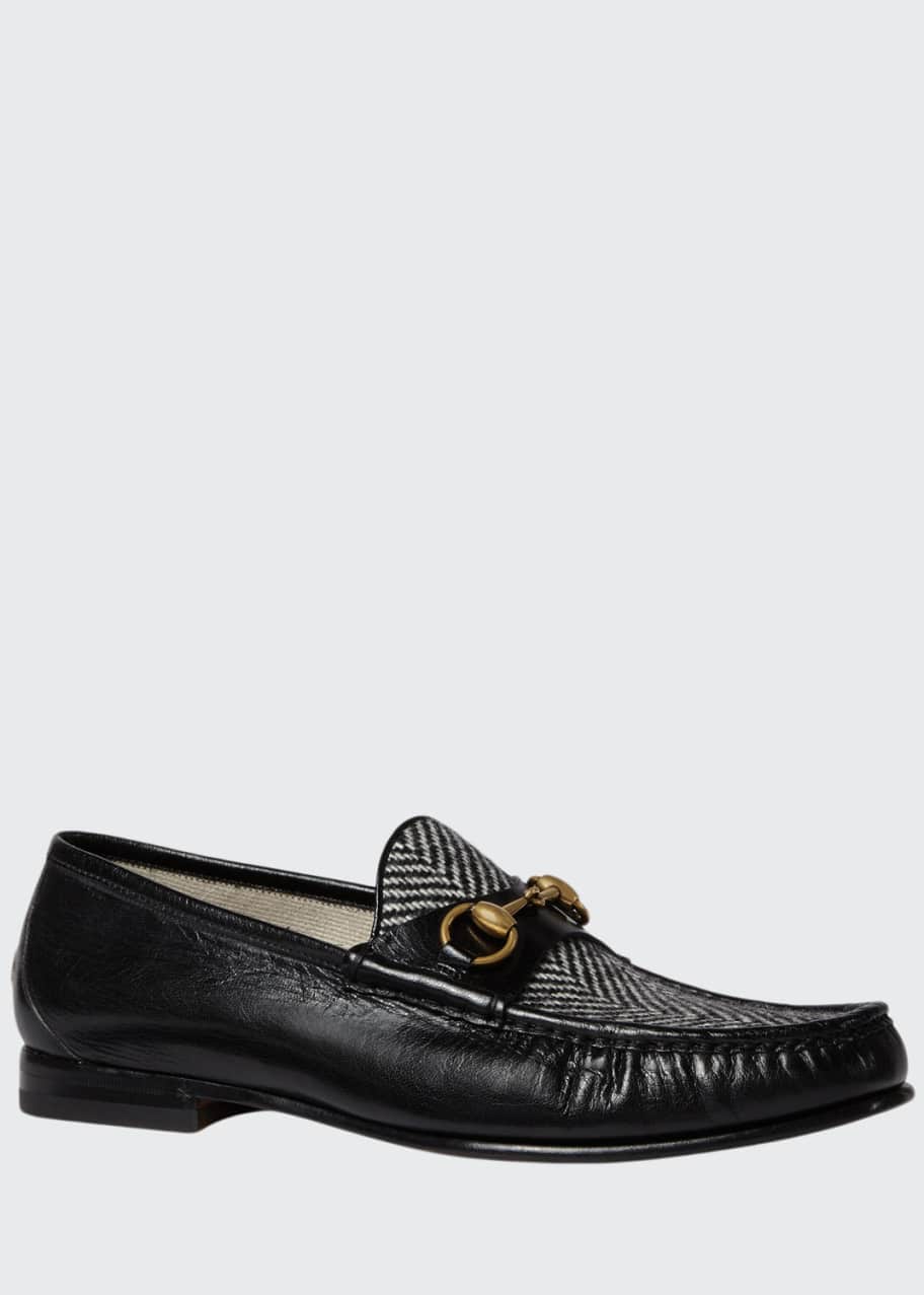 Gucci top herringbone loafer