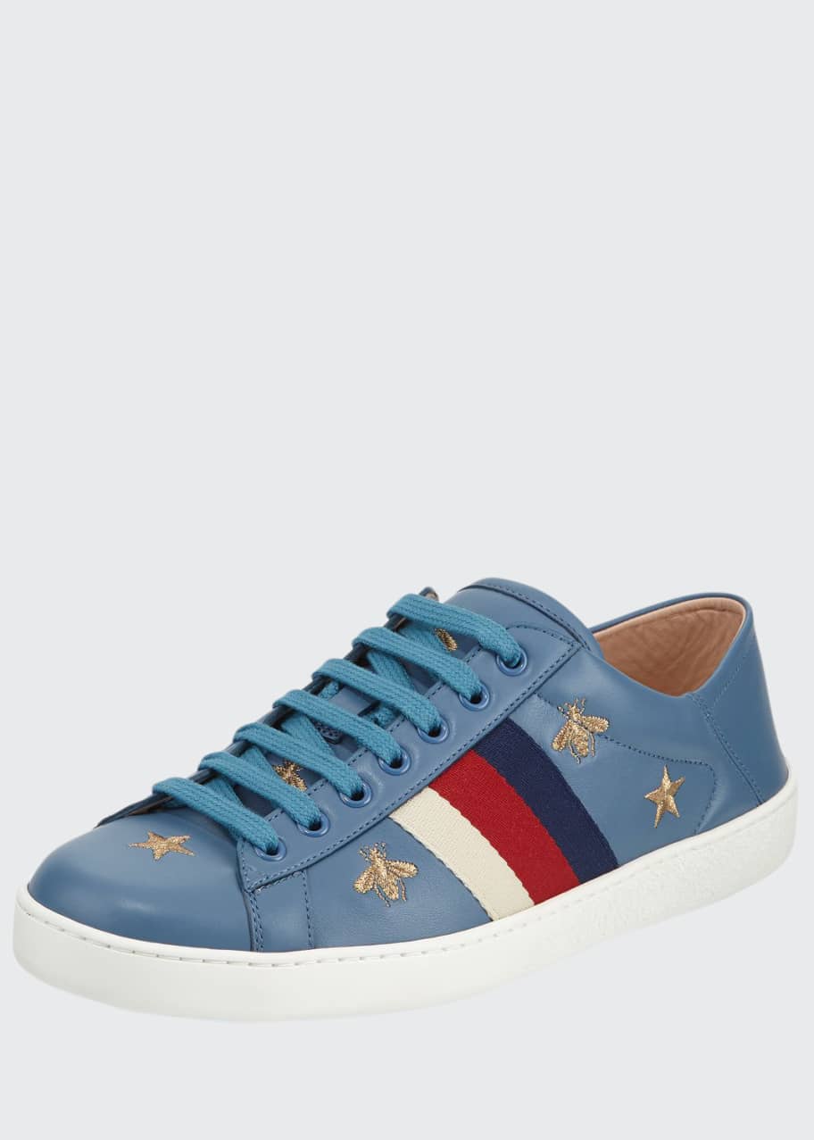 gucci ace sneaker with bees and stars