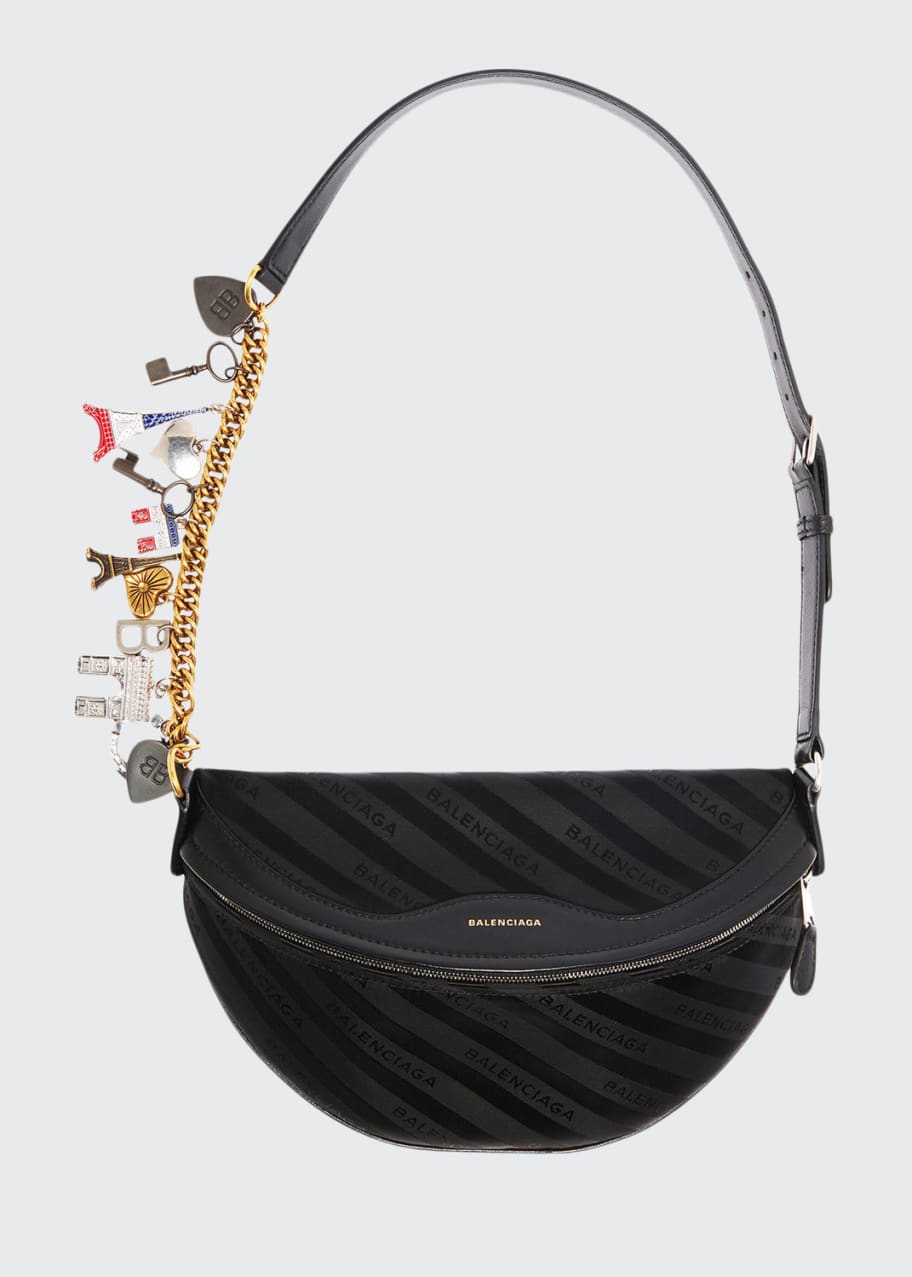 Bergdorf Goodman on Instagram: “VELVET CRUSH 🖤 Let the @balenciaga  souvenir belt bag carry you through the weekend. Available n…