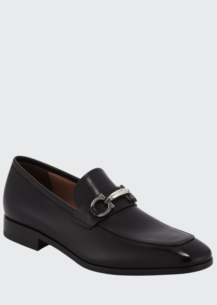 benford gancini bit leather loafers