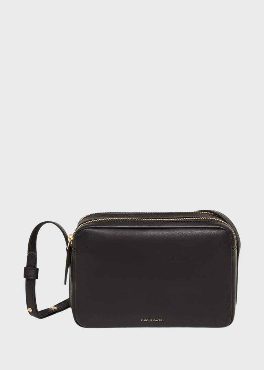 Mansur Gavriel DoubleZip Leather Crossbody Bag Bergdorf Goodman