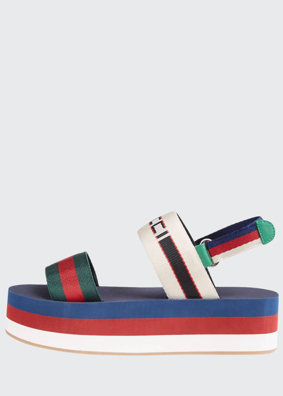 Gucci Colorblock Platform Sandals - Bergdorf Goodman