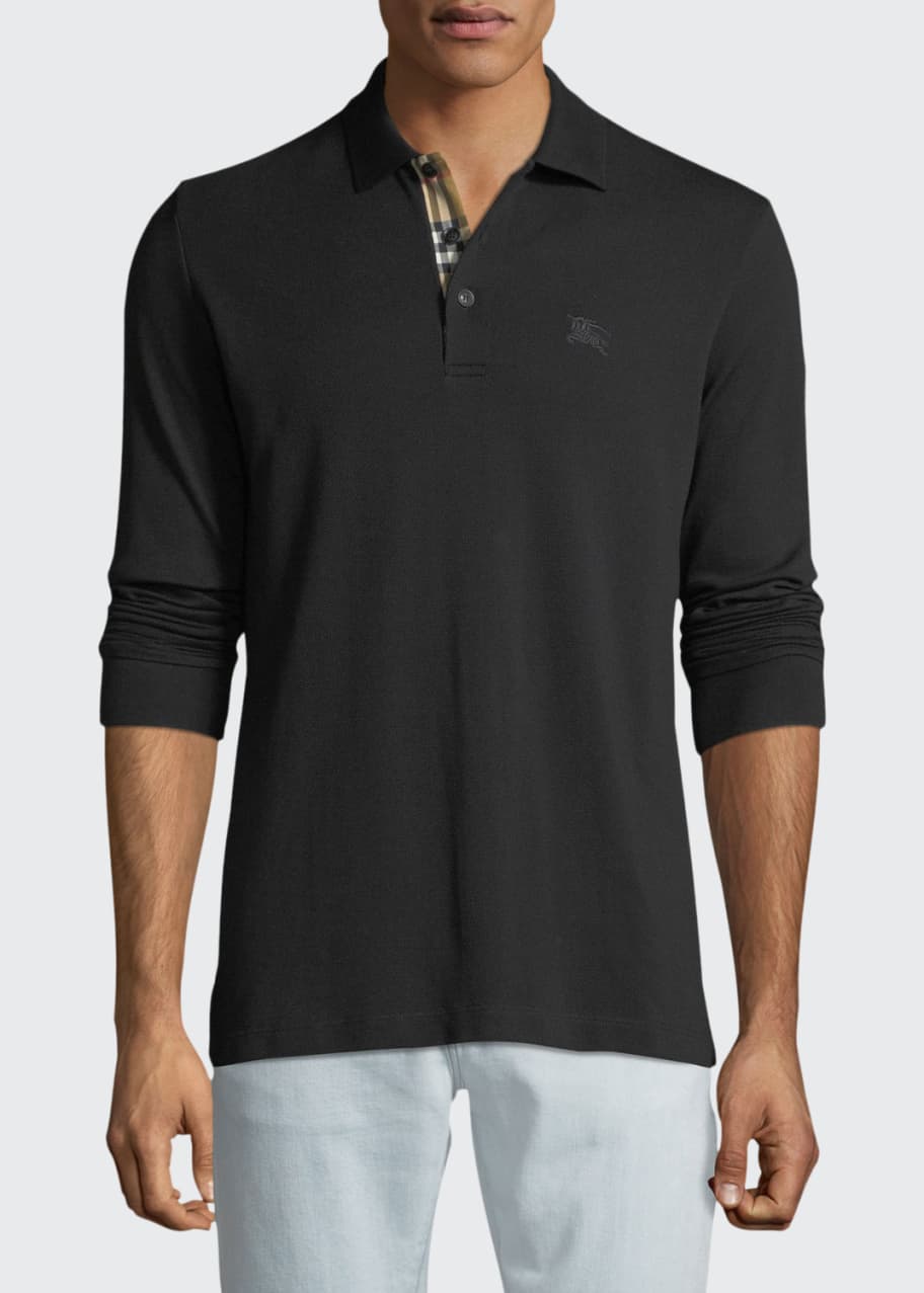 Burberry mens long sleeve polo new arrivals shirt