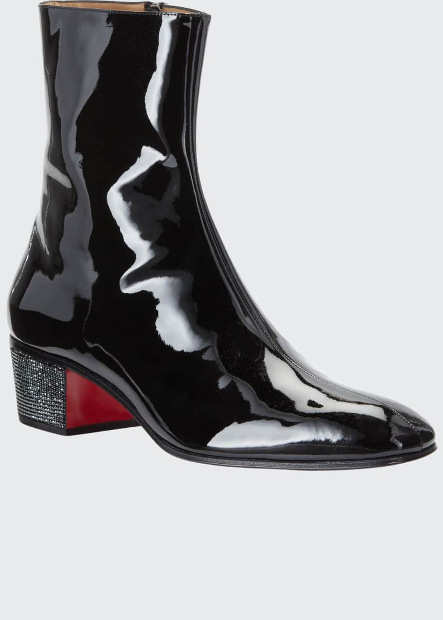 Christian Louboutin Men's Palace Crystal Patent Red Sole Boots - Bergdorf  Goodman