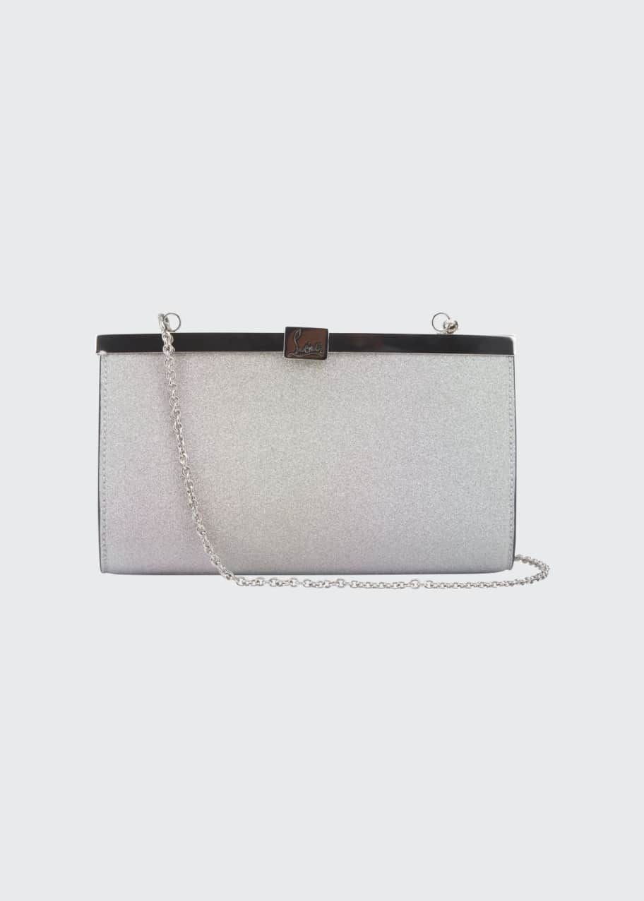 Image 1 of 1: Palmette Small Glitter Sunset Clutch Bag