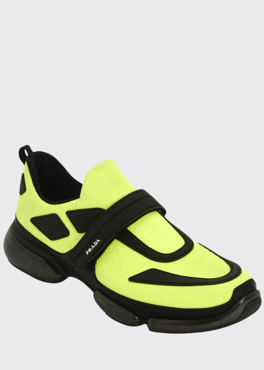 mens prada strap sneakers